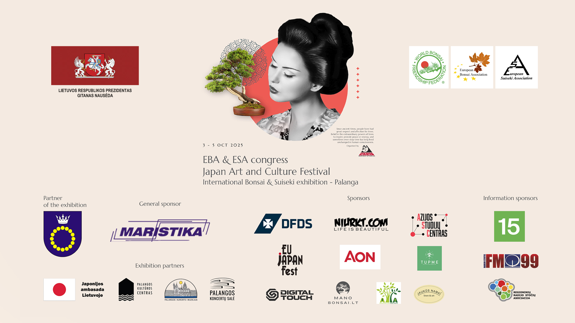 Japonijos menų ir kultūros festivalis 2025. Tarptautinė bonsai paroda