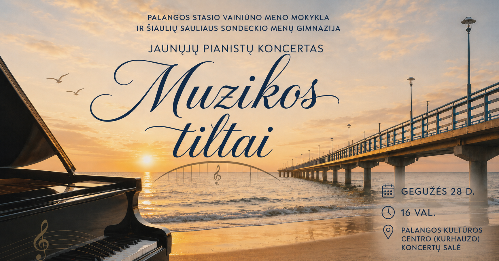 Jaunųjų pianistų koncertas „Muzikos tiltai“