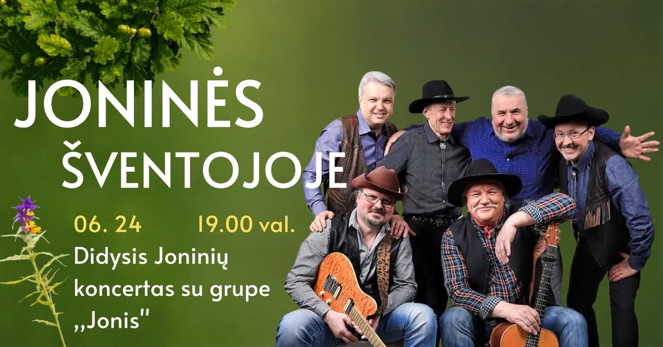 Joninės Šventojoje 2026. Didysis Joninių koncertas su grupe „JONIS“