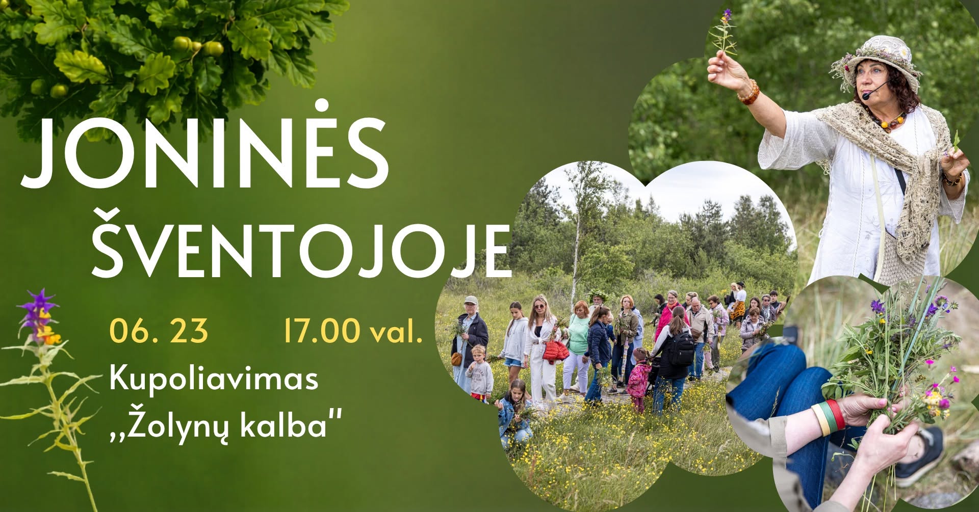 Joninės Šventojoje 2026. Kupoliavimas „Žolynų kalba“